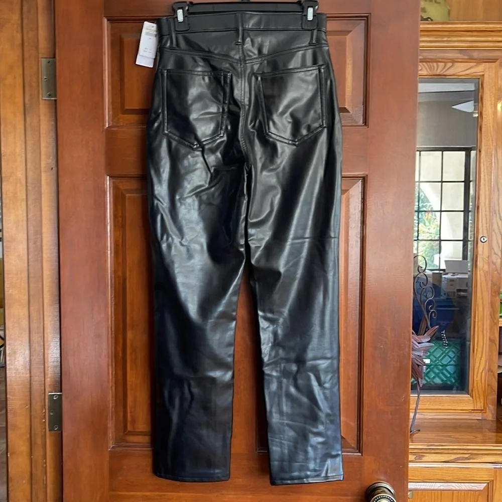 Abercrombie and Fitch vegan leather ultra high-rise straight ankle pant size 26 - Picture 6 of 6